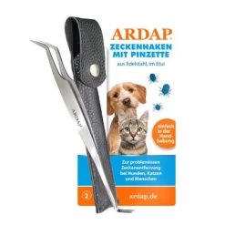 Ardap Gancho Quitagarrapatas Con Pinza -Perros Gatos Suministros Tienda 077436 ardap zeckenhaken pinzette 1600px 300dpi produktbild 0