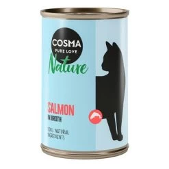 Pack Ahorro: Cosma Nature 12 X 140 G -Perros Gatos Suministros Tienda 104067 cosma nature salmon 140g 2
