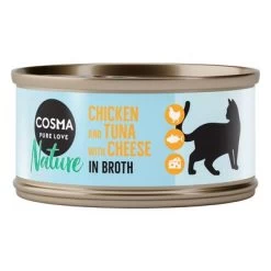 Pack Ahorro: Cosma Nature 24 X 70 G -Perros Gatos Suministros Tienda 104100 pla cosma nature chickentunacheese 70g 3 1