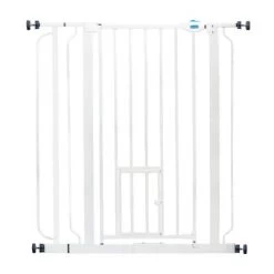 Barrera Carlson Pet Gate Extra Alta Con Puerta Gatera -Perros Gatos Suministros Tienda 128303 pla carlsonpetproducts carlson absperrgitter petgate extrahoch katzentuer hs 03 5