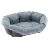 Cesta Ferplast Siesta Deluxe Negra Con Funda Sofá Tweed Azul -Perros Gatos Suministros Tienda 144998 pla ferplast ueberzug sofa blau tweed hs14 8