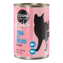Cosma Asia En Gelatina 6 X 400 G -Perros Gatos Suministros Tienda 163896 pla cosma asia tunabream 400g 2