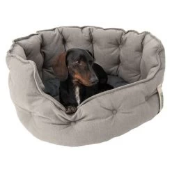 Cama Cozy EcoLIFE Gris Para Perros -Perros Gatos Suministros Tienda 180712 cozy ecolife grau fg 6355 0