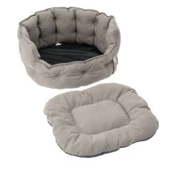 Cama Cozy EcoLIFE Gris Para Perros -Perros Gatos Suministros Tienda 180712 cozy ecolife grau fg 6372 4