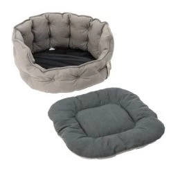 Cama Cozy EcoLIFE Gris Para Perros -Perros Gatos Suministros Tienda 180712 cozy ecolife grau fg 6373 1