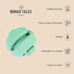 Pelota Portasnacks Nomad Tales Bloom Snack Roller Juguete Para Perros -Perros Gatos Suministros Tienda 1 2023 02 nomadtales usps rollingball 1000x1000 uk 9