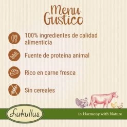Lukullus Menú Gustico 24 X 800 G - Pack Ahorro 12 Lukullus Menú Gustico 24 X 800 G - Pack Ahorro -Perros Gatos Suministros Tienda 2022 12 lukullus benefits menugustico 1000x1000 de 9
