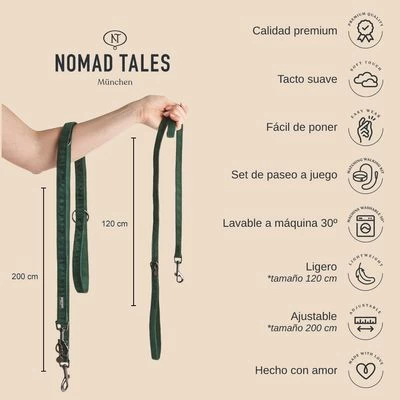 Correa Nomad Tales Blush Beige Topo Para Perros 5 Correa Nomad Tales Blush Beige Topo Para Perros - Imagen 3