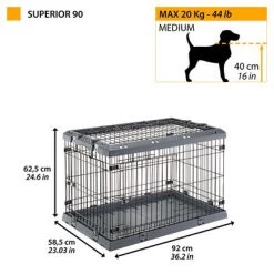 Jaula De Transporte Ferplast Superior Para Perros -Perros Gatos Suministros Tienda 221400 ferplast transportbox superior hs 12 6