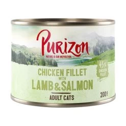 Purizon Adult 6 X 200 G Comida Húmeda Para Gatos, Sin Cereales -Perros Gatos Suministros Tienda 222196 pla purizon lachs lamm 200g 4