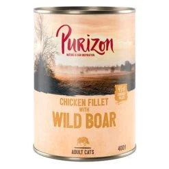 Purizon Adult 6 X 400 G Comida Húmeda Para Gatos, Sin Cereales -Perros Gatos Suministros Tienda 242400 pla purizon cat adult wildschwein 400g 6 1