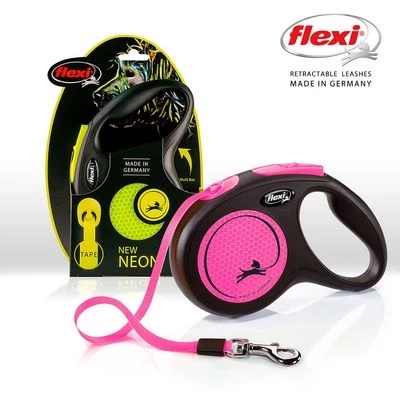 Correa Extensible Flexi New Neon Rosa Con Cinta De 5 M 9 Correa Extensible Flexi New Neon Rosa Con Cinta De 5 M - Imagen 7