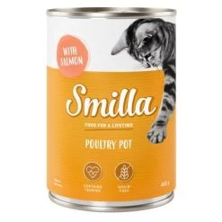 Smilla Tierna Ave 6 X 400 G -Perros Gatos Suministros Tienda 269013 pla smilla poultry pot salmon 400g 0