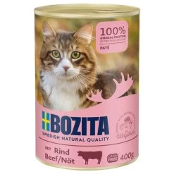 Bozita Comida Húmeda Para Gatos 12 X 400 G - Pack Ahorro -Perros Gatos Suministros Tienda 289296 pla bozita beef pate catcat 400g hs 01 8