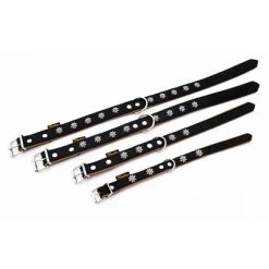 Collar De Cuero Heim Edelweiß Color Negro / Natural Para Perros -Perros Gatos Suministros Tienda 298196 298197 297015 298296 heim halsband edelwei hs 07 3