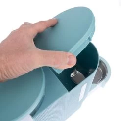 TIAKI Tolva Para Pienso Y Agua, Azul Claro Para Mascotas -Perros Gatos Suministros Tienda 302396 tiaki wasser und futterspender fg 6116 2