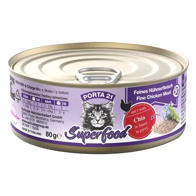 Porta 21 Superfood Comida Húmeda Para Gatos 6 X 80 G 3 Porta 21 Superfood Comida Húmeda Para Gatos 6 X 80 G
