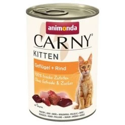 Animonda Carny Kitten 6 / 12 X 400 G -Perros Gatos Suministros Tienda 311596 pla carny kitten gefluegel rind 400g hs 01 9