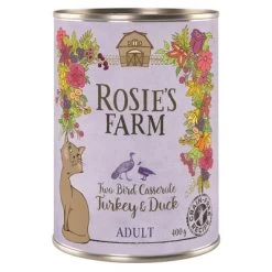 Rosie's Farm Adult 12 X 400 G Para Gatos - Pack Ahorro -Perros Gatos Suministros Tienda 315196 pla rosie sfarm adult casseroleturkeyduck 400g 5