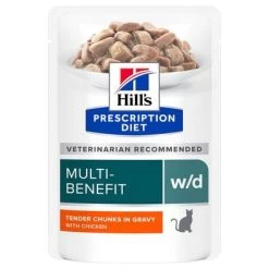 Hill's Prescription Diet W/d Con Pollo Sobres Para Gatos -Perros Gatos Suministros Tienda 333397 pla hills prescription dietwd huhn 85g hs 01 5
