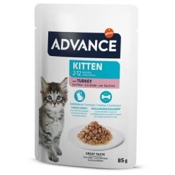 Advance Kitten Con Pavo Comida Húmeda Para Gatos -Perros Gatos Suministros Tienda 374596 affinity advance kitten truthahn hs 06 0