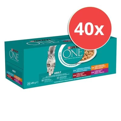 Purina ONE Adult Comida Húmeda Para Gatos 40 X 85 G - Pack Mixto 3 Purina ONE Adult Comida Húmeda Para Gatos 40 X 85 G - Pack Mixto
