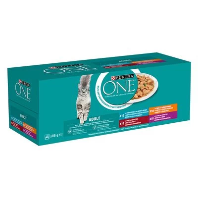 Purina ONE Adult Comida Húmeda Para Gatos 40 X 85 G - Pack Mixto 4 Purina ONE Adult Comida Húmeda Para Gatos 40 X 85 G - Pack Mixto - Imagen 2