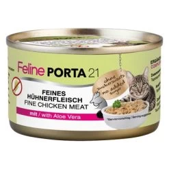 Feline Porta 21 Comida Para Gatos 6 X 90 G -Perros Gatos Suministros Tienda 4710 pla felineporta21 huhnaloe 90g 2