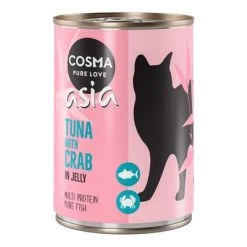 Cosma Asia En Gelatina 6 X 400 G -Perros Gatos Suministros Tienda 52846 pla cosma asia tunacrab 400g 2