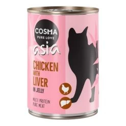 Cosma Asia En Gelatina 6 X 400 G -Perros Gatos Suministros Tienda 52937 pla cosma asia chickenliver 400g 8