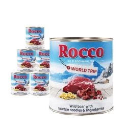 Rocco Vuelta Al Mundo: Austria Con Jabalí, Pasta Y Arándanos Rojos -Perros Gatos Suministros Tienda 6x800g rocco austria copy 6