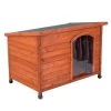 Caseta De Madera Woody Premium Con Puerta Para Perros -Perros Gatos Suministros Tienda 70354 hundehuette flachdach fg 1120017 6