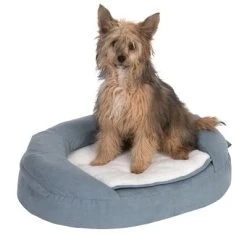 Cama Ortopédica Memory Ovalada Gris -Perros Gatos Suministros Tienda 79216 memory oval grau fg 6660 7