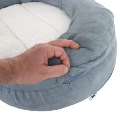 Cama Ortopédica Memory Ovalada Gris -Perros Gatos Suministros Tienda 79216 memory oval grau fg 6682 4