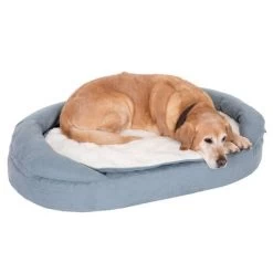 Cama Ortopédica Memory Ovalada Gris -Perros Gatos Suministros Tienda 79310 memory oval grau fg 6579 0