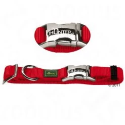 Collar HUNTER Vario Basic Alu-Strong Rojo Para Perros