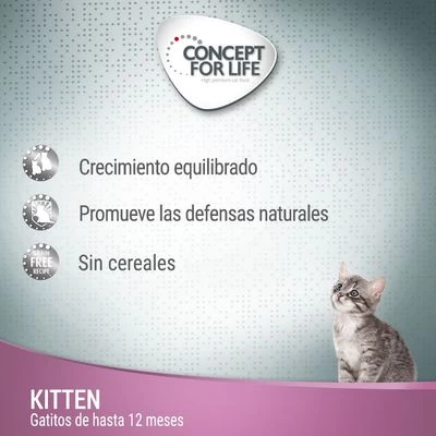 Concept For Life Kitten Sin Cereales Con Salmón En Salsa 4 Concept For Life Kitten Sin Cereales Con Salmón En Salsa - Imagen 2