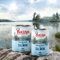 Purizon Adult 6 X 400 G Comida Húmeda Sin Cereales Para Perros -Perros Gatos Suministros Tienda purizon idcard wet salmon 1000x1000 8 1
