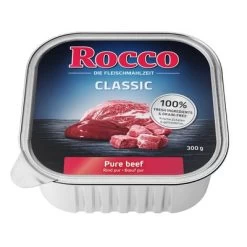 Rocco Classic En Tarrinas 9 X 300 G -Perros Gatos Suministros Tienda rocco schalen classic rind side 1000x1000 0
