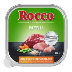 Rocco Menú En Tarrinas 9 X 300 G -Perros Gatos Suministros Tienda rocco schalen menue gefluegel 1000x1000 1