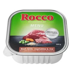 Rocco Menú En Tarrinas 9 X 300 G -Perros Gatos Suministros Tienda rocco schalen menue lamm side 1000x1000 4