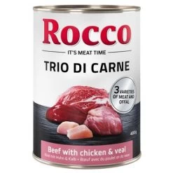Rocco Classic Trio Di Carne 400 G 6 Rocco Classic Trio Di Carne 400 G -Perros Gatos Suministros Tienda rocco triodicarne beefchickenveal 400g 1000x1000 1