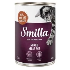 Smilla Tierna Selección De Carnes 6 X 400 G -Perros Gatos Suministros Tienda smilla mixedmeatpot beef 400g 1000x1000 2