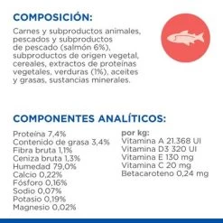 Hill's Science Plan Hill's Adult Sterilised Healthy Cuisine Con Pollo Y Salmón Para Gatos -Perros Gatos Suministros Tienda sp sterilized cat chicken salmon bk28648m composition 2