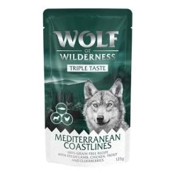 Wolf Of Wilderness Triple Taste 12 X 125 G -Perros Gatos Suministros Tienda wow nafu taste of 125g pouch mediterrianean 1000x1000 3